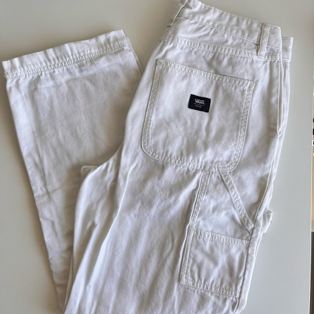 Vans White Cargo Pants Relaxed Fit